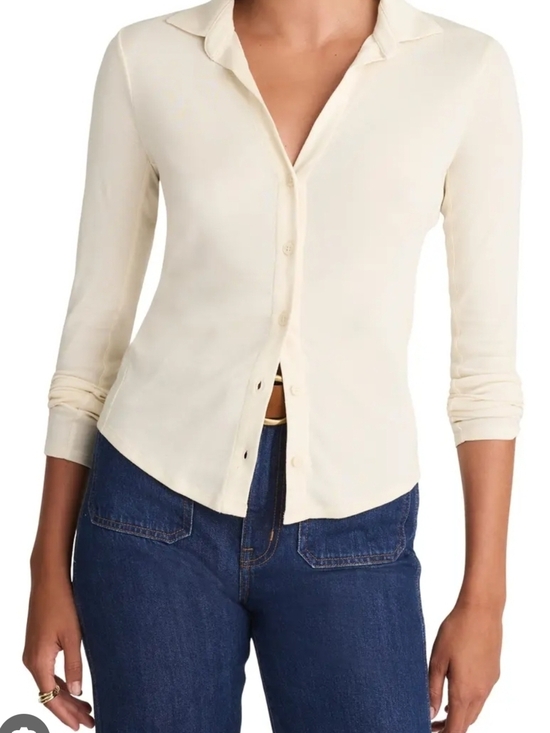 Madewell Tops - Madewell Women’s Vintage Ivory Camp Long Sleeve Top S